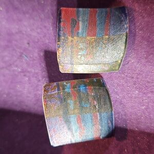 Colorful Square Sterling Silver Earrings